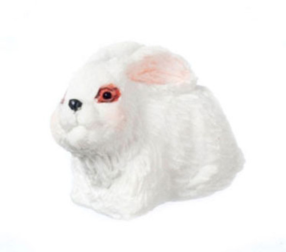 FALCON - Miniature Rabbit, White for 1" Scale Dollhouse Miniature (FCA245WH)