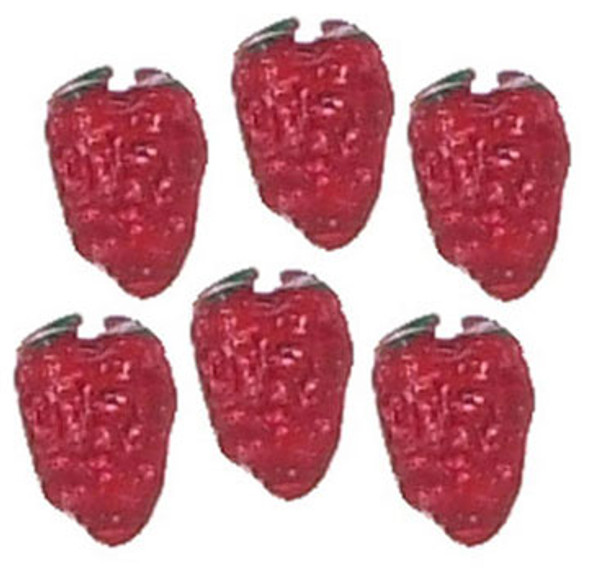 FALCON - Miniature Strawberries 6 pieces for 1" Scale Dollhouse Miniature (FCA2494)