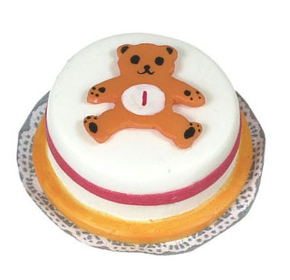 FALCON - Miniature Cuddles The Bear Cake, 2 pieces for 1" Scale Dollhouse Miniature (FCA2836)