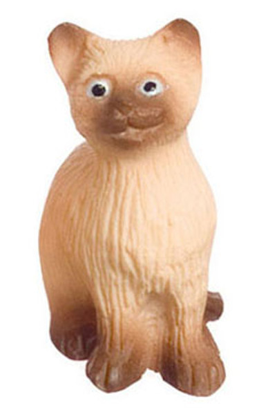 FALCON - Miniature Cat Figure Sitting, Siamese for 1" Scale Dollhouse Miniature (FCA2959SB)