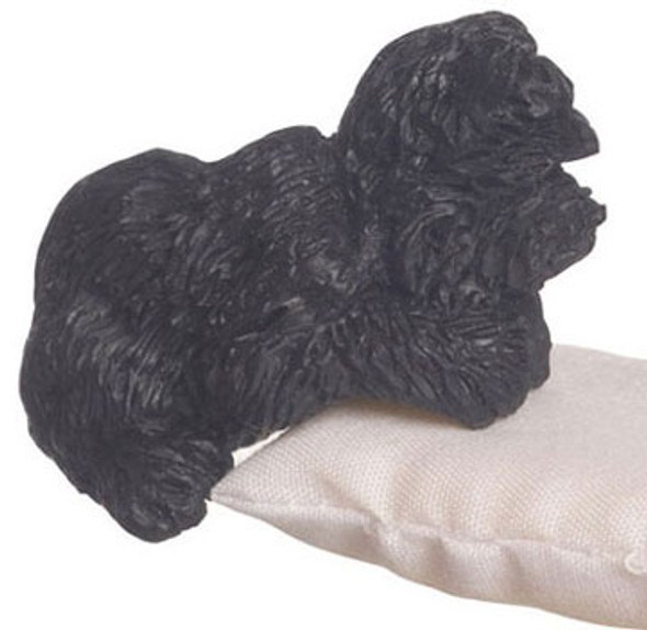 FALCON - 1 Inch Scale Dollhouse Miniature - West Highland Terrier Sitting Black (FCA3105BK)