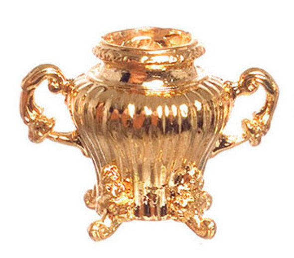 FALCON - Miniature Vase With 2 Handles, Gold for 1" Scale Dollhouse Miniature (FCA3225GD)