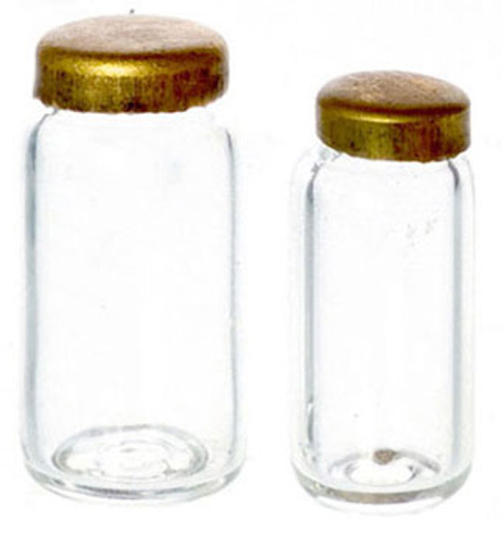 FALCON - 1 Inch Scale Dollhouse Miniature - Pair Of Glass Jar (FCA3737)