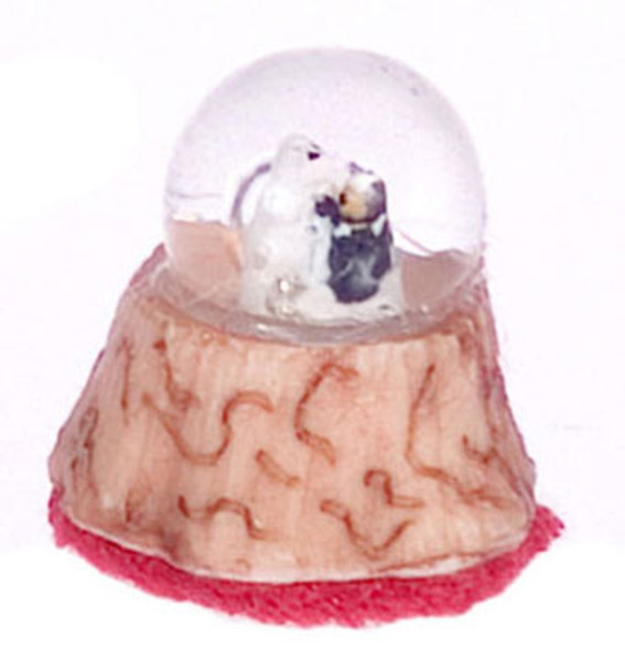 FALCON - Miniature Water Globe, Wedding Bears for 1" Scale Dollhouse Miniature (FCA3932)