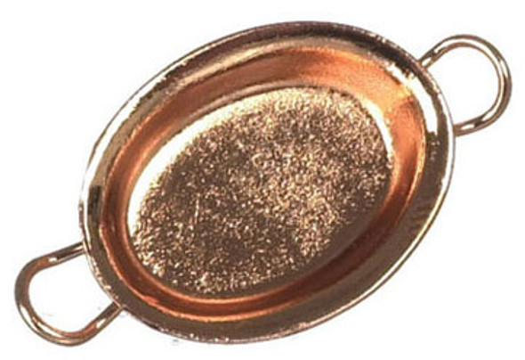 FALCON - Oval Gratin Copper 1" Scale Dollhouse Miniature FCAN1368CP
