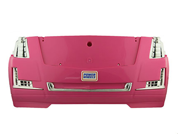 POWER WHEELS - 3900-3822 Pink Front Bumper With Grille & Lights for 2015 Barbie Cadillac Escalade Replacement Part