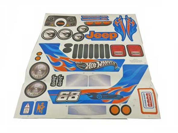 OakridgeStores.com | POWER WHEELS - CBG61-0310A Label Sheet for CBG61 Hot Wheels Jeep