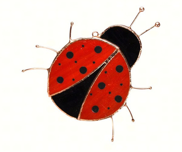 GIFT ESSENTIALS - Lady Bug - Stained Glass Sun Catcher GE182 645194901827