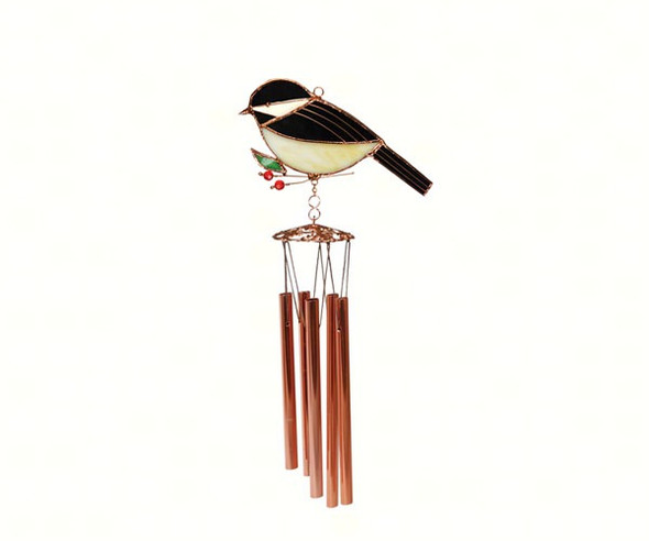 GIFT ESSENTIALS - Chickadee (Decorated Design) - Wind Chime / Suncatcher GE226 645194902268