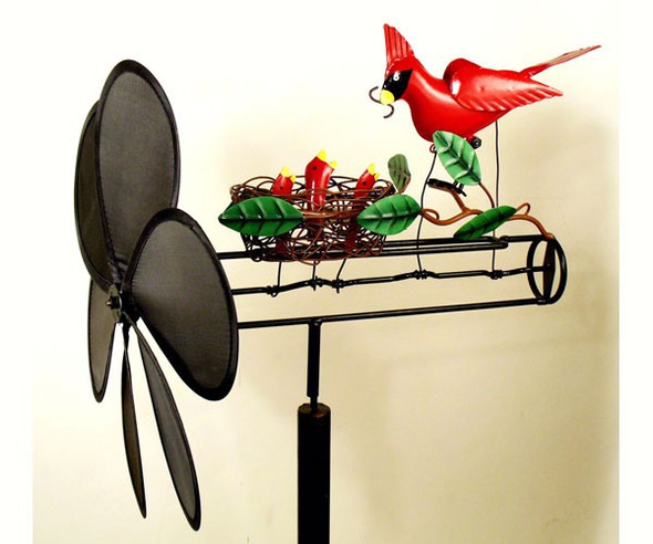 GIFT ESSENTIALS - Cardinal Nest Whirligig Wind Spinner GEBLUEG149 804414019326
