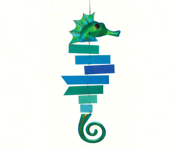 GIFT ESSENTIALS - Seahorse - Wiggly Colored Glass Sun Catcher GEBLUEG487 804414020872