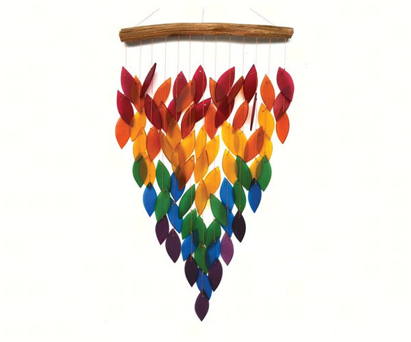 GIFT ESSENTIALS - Deluxe Rainbow Waterfall (Decorated Design) - Wind Chime GEBLUEG543 804414915437
