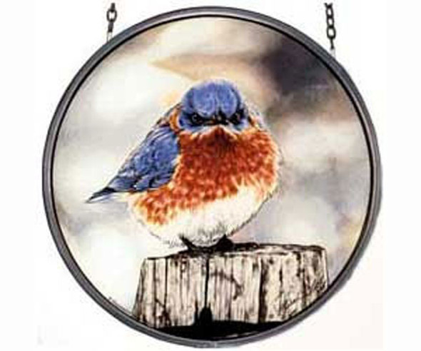 GLASSMASTERS - Mad Bluebird Art Decor Suncatcher (GM1012) 019727638359