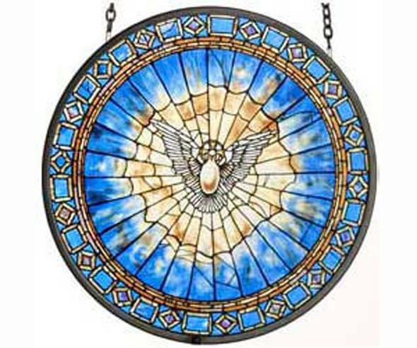 GLASSMASTERS - Holy Spirit Roundel Art Decor Suncatcher (GM1013) 019727638366