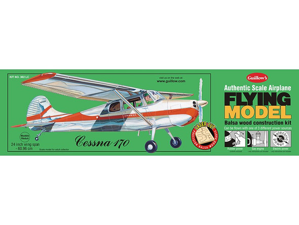 GUILLOWs Cessna Skyhawk 172 Balsa Wood Airplane Model Kit (802