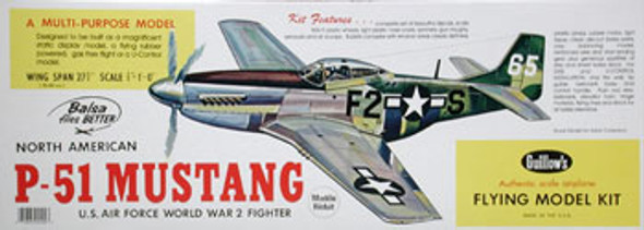 GUILLOWS - North American P-51 Mustang Balsa Wood Airplane Model Kit (402) 072365104020