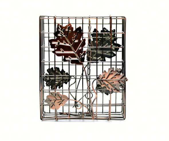 HEATH - Copper Decorative Leaf Large Seed Cake Cage Suet Feeder HEATH2307 085199023078