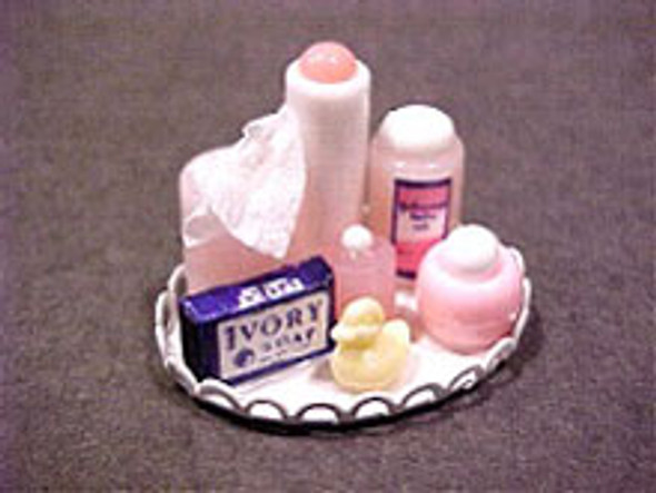 HUDSON RIVER - 1 Inch Scale Dollhouse Miniature - Baby Tray Pink (HR51011)