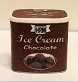 HUDSON RIVER - 1" Scale Dollhouse Miniature - Chocolate Ice Cream Carton (54278)