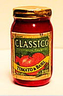 HUDSON RIVER - 1" Scale Dollhouse Miniature - Classico Tomato Basil Sauce (54300)