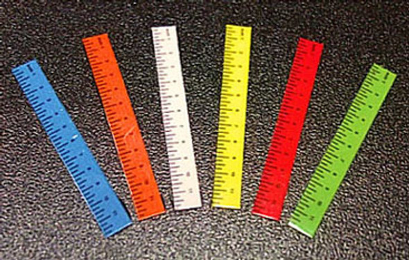 HUDSON RIVER - 1" Scale Dollhouse Miniature - Rulers-Set of Assorted 6 (57010S)