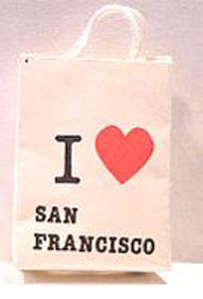 HUDSON RIVER - 1 Inch Scale Dollhouse Miniature - I Love San Francisco Shopping Bag (HR58077)