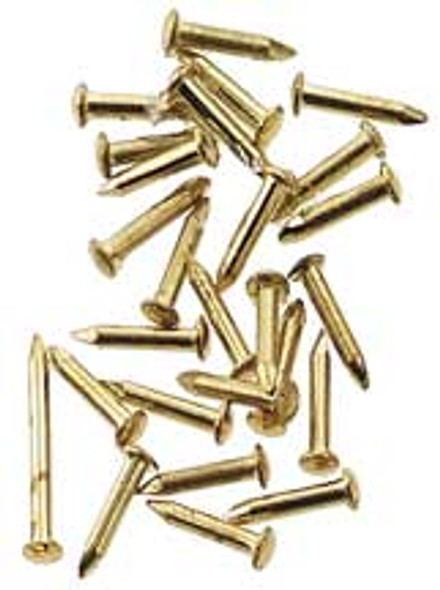 HOUSEWORKS - 1 Inch Scale Dollhouse Miniature - Solid Brass Pointed Nails 100 pcs (HW1129) 022931011290