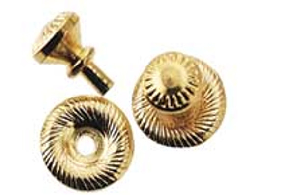 HOUSEWORKS - 1 Inch Scale Dollhouse Victorian Door Knob with Back Plate (1146) 022931011467