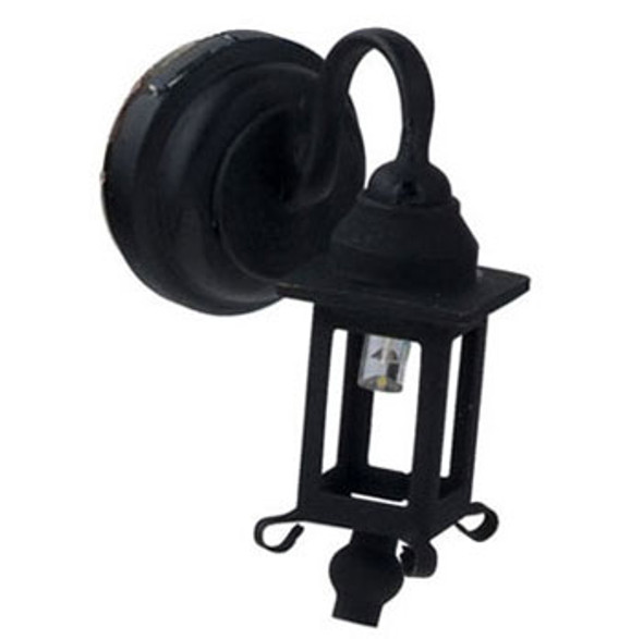 HOUSEWORKS - 1 Inch Scale Dollhouse Miniature - Led Black Coach Lamp Sconce (HW2308) 022931023088