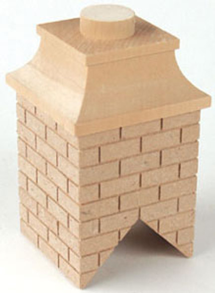 HOUSEWORKS - 1 Inch Scale Dollhouse Miniature - Wood Brick Chimney (HW2408) 022931024085