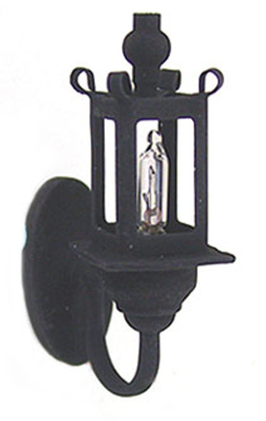 HOUSEWORKS - 1 Inch Scale Dollhouse Miniature - Black Coach Wall Lamp (HW2518) 022931025181