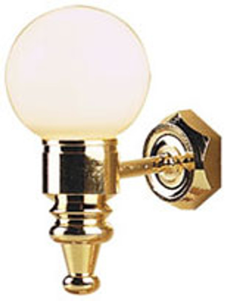 HOUSEWORKS - 1" Scale Dollhouse Miniature - Wall Sconce, Round Globe (2603) 022931026034