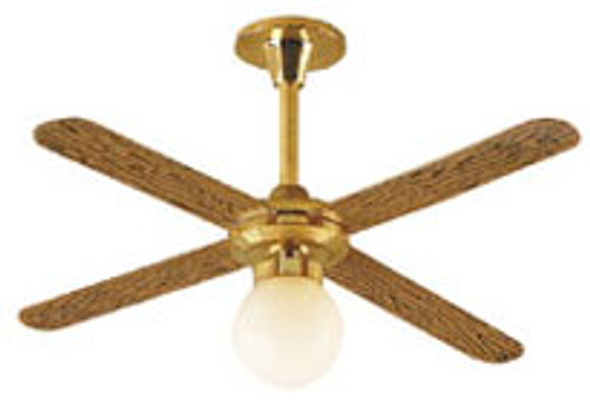 HOUSEWORKS - 1 Inch Scale Dollhouse Miniature - Ceiling Fan W/light (non-work) (HW2630) 022931026300