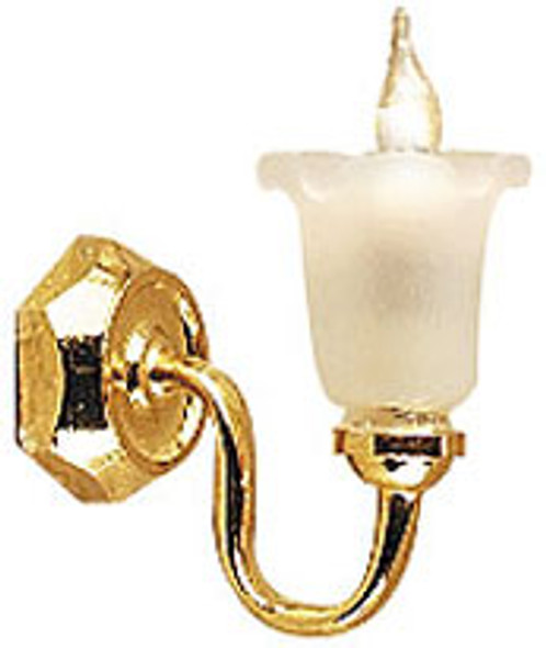 HOUSEWORKS - 1 Inch Scale Dollhouse Miniature - Single Frosted Tulip Sconce (HW2640) 022931026409