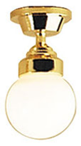 HOUSEWORKS - 1 Inch Scale Dollhouse Miniature - White Globe Ceiling Lamp (HW2652) 022931026522