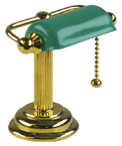 HOUSEWORKS - 1 Inch Scale Dollhouse Miniature Furniture - Bankers Desk Lamp Green (HW2709) 022931027093