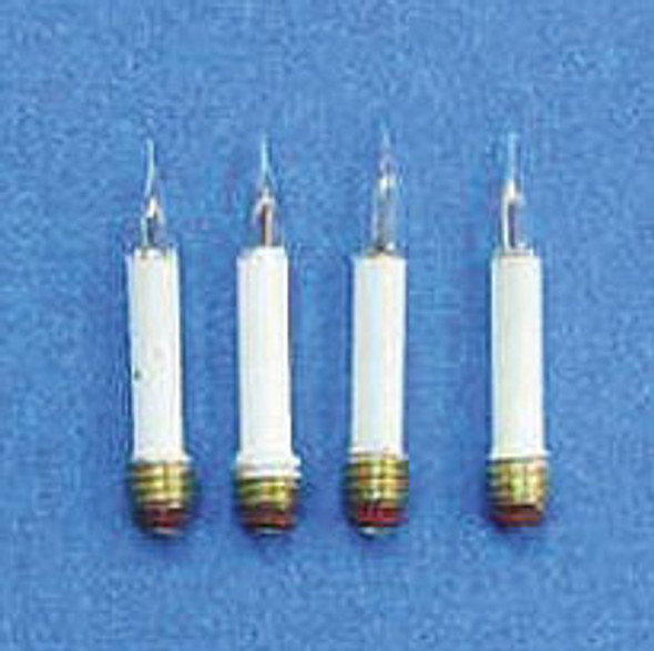 HOUSEWORKS - 1 Inch Scale Dollhouse Miniature - Four Candlebody Replacement Bulbs (HW2815) 022931028151