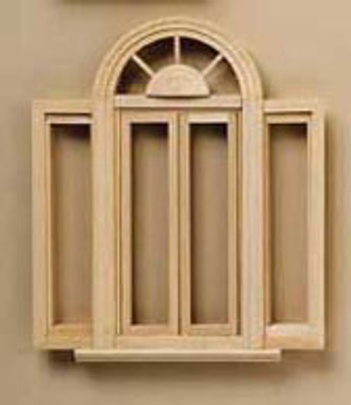 HOUSEWORKS - 1 Inch Scale Dollhouse Miniature - Circlehead Double Casement Window (HW5049) 022931050497