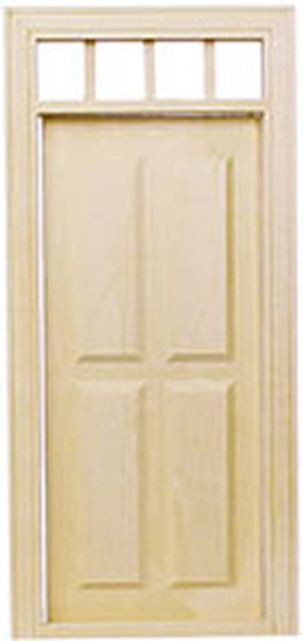 HOUSEWORKS - 1" Scale Dollhouse Miniature - Traditional 4-Panel Door (6001) 022931060014