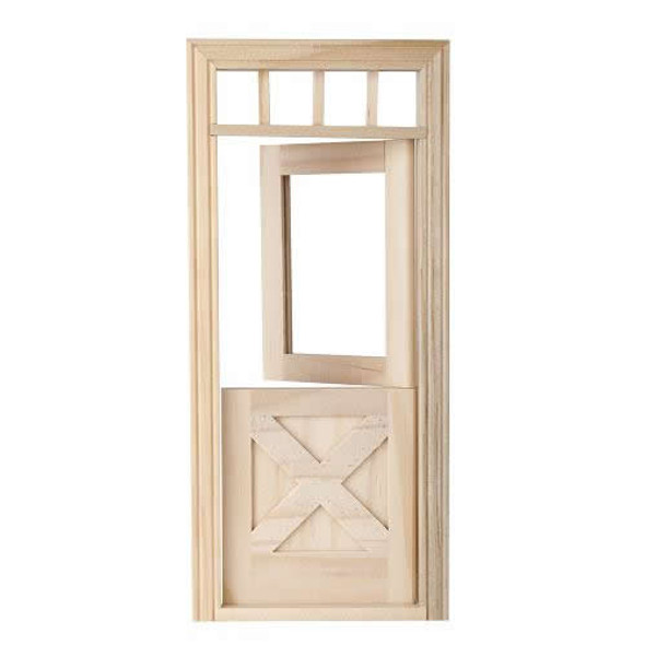 HOUSEWORKS - 1 Inch Scale Dollhouse Miniature - Crossbuck Dutch Door (HW6009) 022931060090