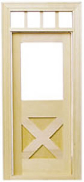 HOUSEWORKS - 1" Scale Dollhouse Miniature - Classic Crossbuck Door (6012) 022931060120