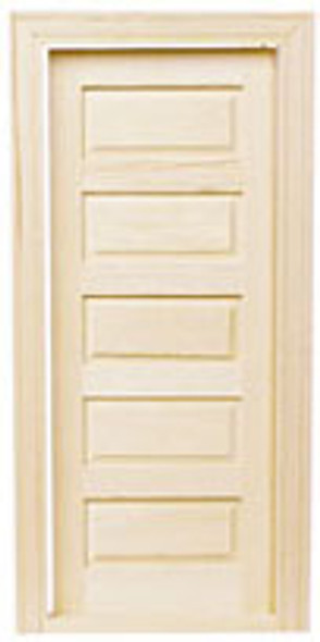 HOUSEWORKS - 1 Inch Scale Dollhouse Miniature - 5 Panel Traditional Interior Door (HW6021) 022931060212