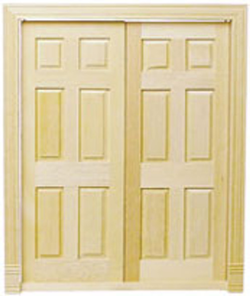 HOUSEWORKS - 1 Inch Scale Dollhouse Miniature - Double 6 Panel Interior Door (HW6026) 022931060267