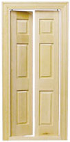 HOUSEWORKS - 1 Inch Scale Dollhouse Miniature - Split Six Panel Interior Door (HW6031) 022931060311