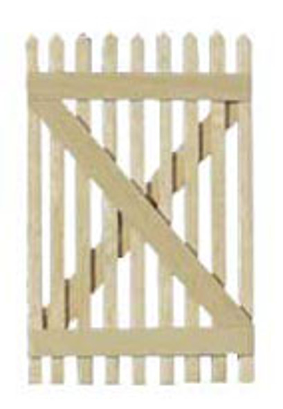 HOUSEWORKS - 1 Inch Scale Dollhouse Miniature - Picket Fence Gate 2 pcs (HW7504) 022931075049