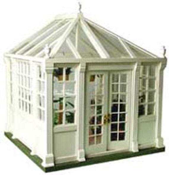 HOUSEWORKS - 1" Scale Dollhouse Miniature - Conservatory Kit, Unfinished (9900) 022931099007