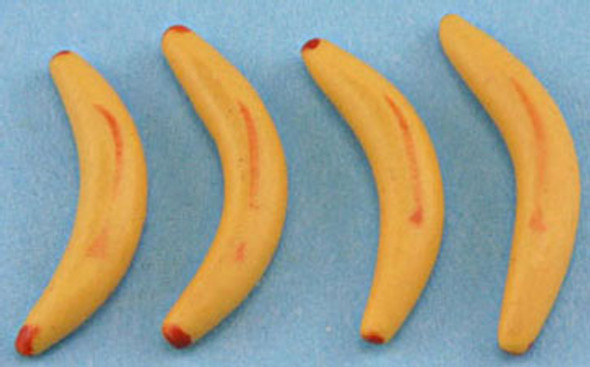 INTERNATIONAL MINIATURES - 1 Inch Scale Dollhouse Miniature - Bananas 4 pcs (IM65092) 731851650921