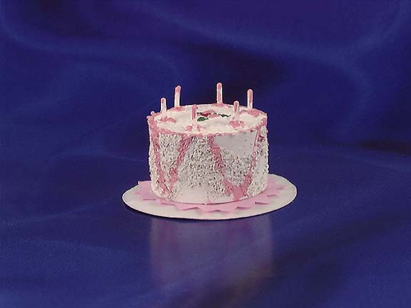 INTERNATIONAL MINIATURES - 1 Inch Scale Miniature BIRTHDAY CAKE (65105) 731851651058