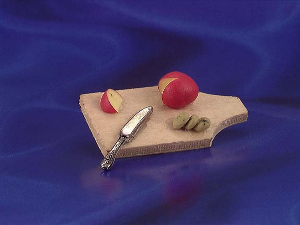 INTERNATIONAL MINIATURES - 1 Inch Scale Dollhouse Miniature - Cutting Board With Cheese (IM65189) 731851651898