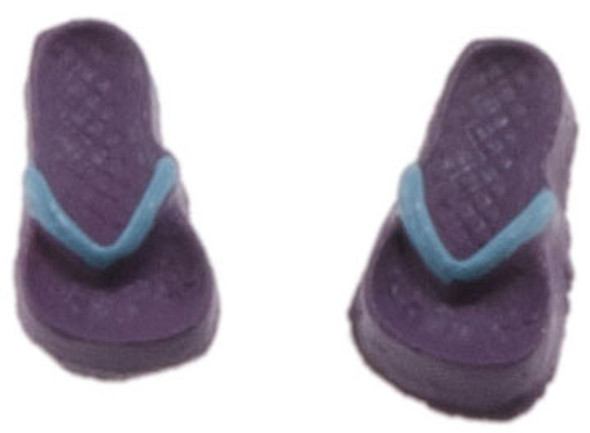 INTERNATIONAL MINIATURES - 1" Scale Dollhouse Miniature - Flip Flops, Lilac and Light Blue, Small (65191) 731851651911